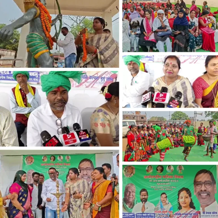 अंतर्राष्ट्रीय महिला दिवस के अवसर पर रविवार को गोविंदपुर प्रखंड के गहीरा गोविंदपुर मैदान में जिला परिषद सदस्य लक्ष्मी मुर्मू के नेतृत्व में महिलाओं के सम्मान में भव्य कार्यक्रम का आयोजन किया गया।